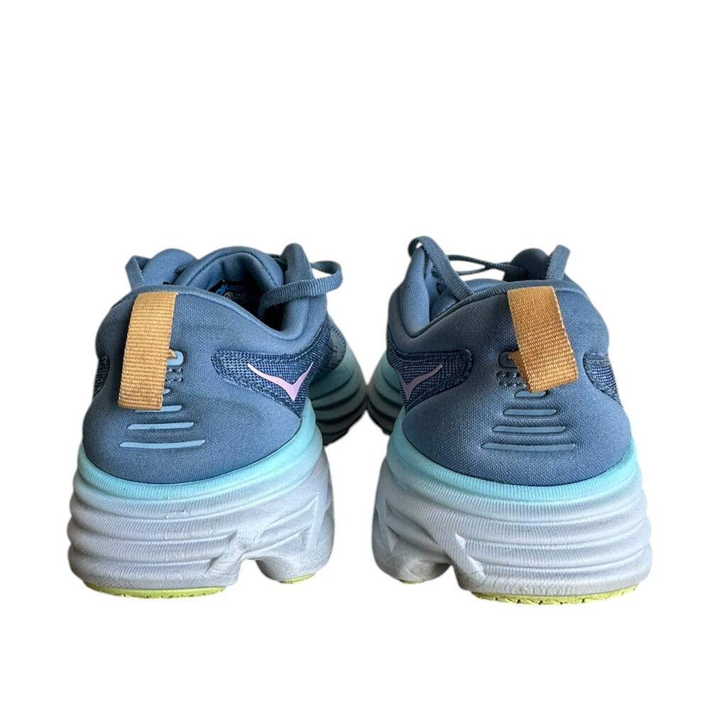 HOKA Bondi 8 Women's 6.5 Shadow Dusk Max Cushion Running Sneaker Blue Pink - Picture 6 of 9